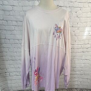 Walt Disney World Spirit Jersey Pastel Pink Ombré with Characters XXL